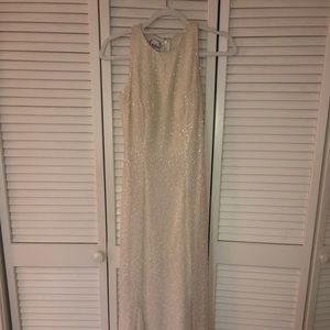 Ivory beaded long dress